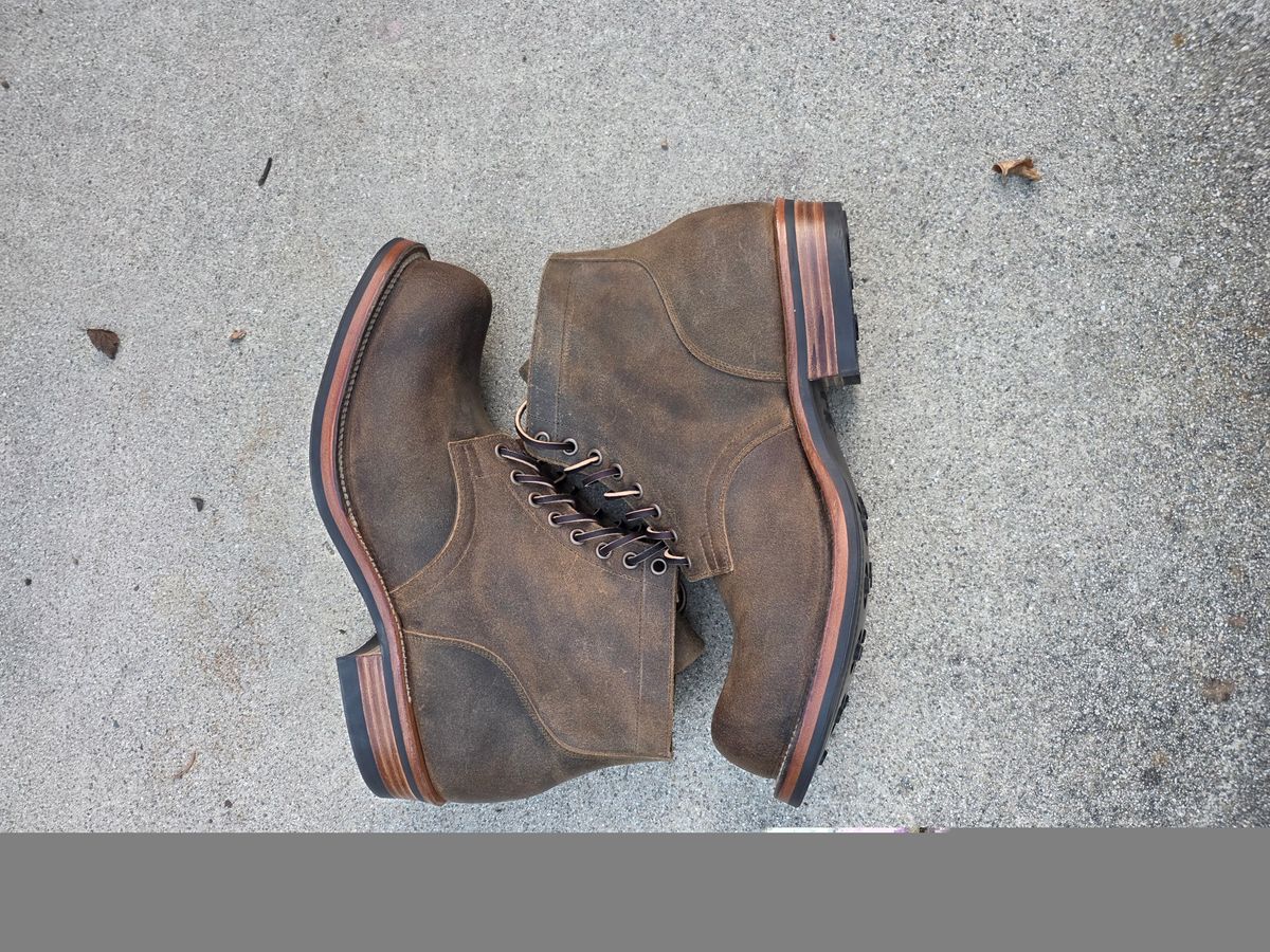 Photo by basboy on October 1, 2025 of the Viberg Service Boot in C.F. Stead Antique Waxy Commander.