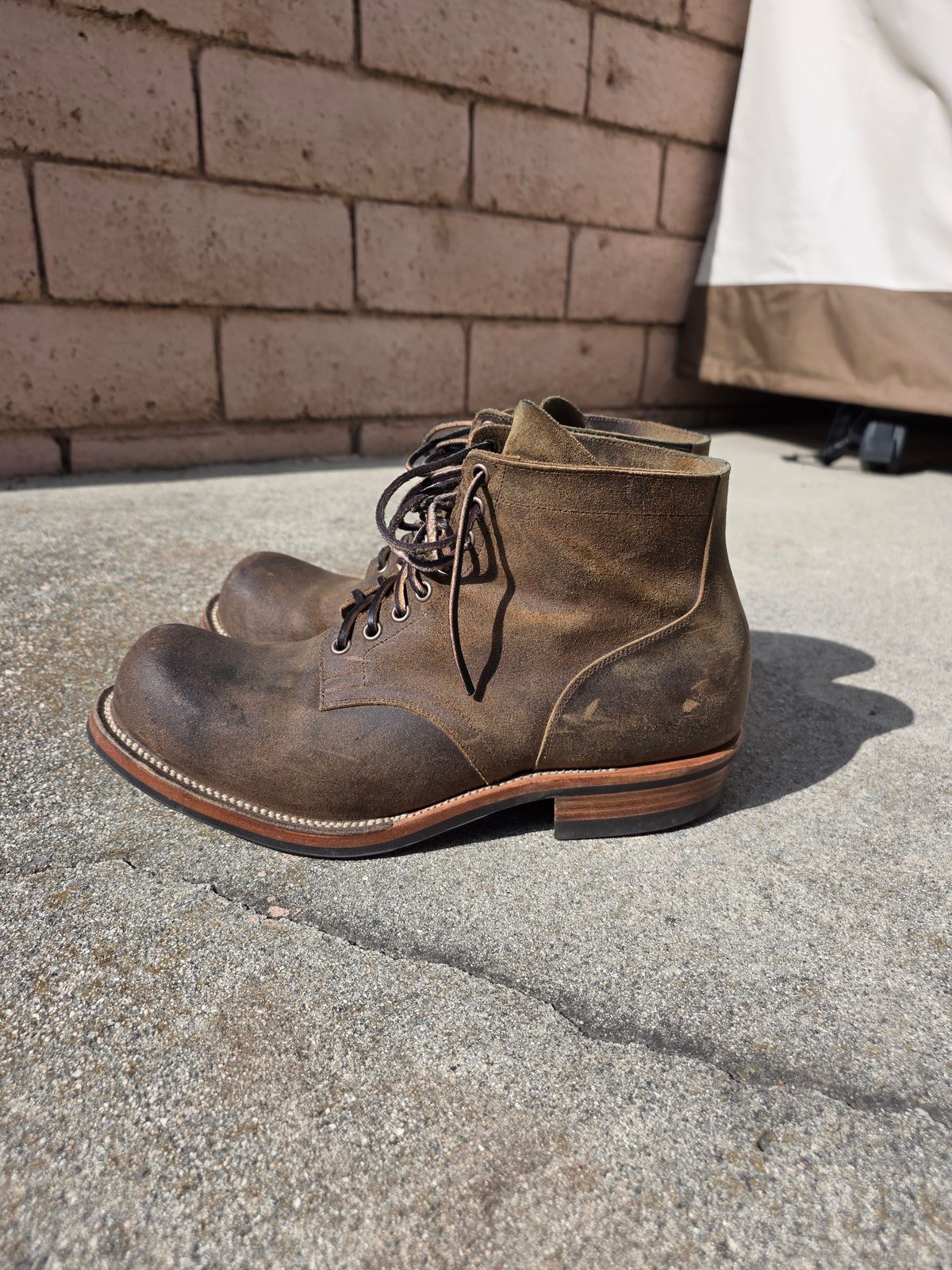 Photo by basboy on November 5, 2025 of the Viberg Service Boot in C.F. Stead Antique Waxy Commander.