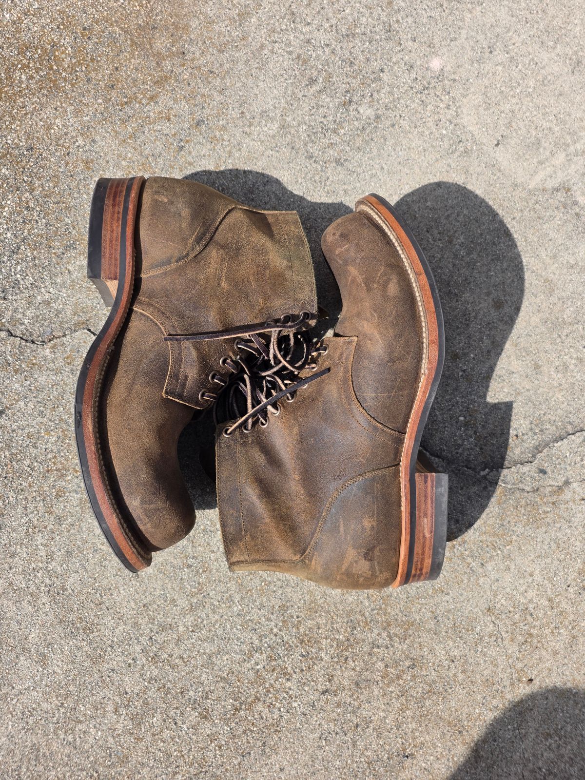 Photo by basboy on November 5, 2025 of the Viberg Service Boot in C.F. Stead Antique Waxy Commander.