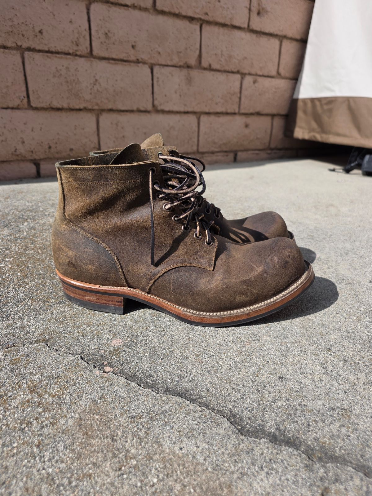 Photo by basboy on November 5, 2025 of the Viberg Service Boot in C.F. Stead Antique Waxy Commander.