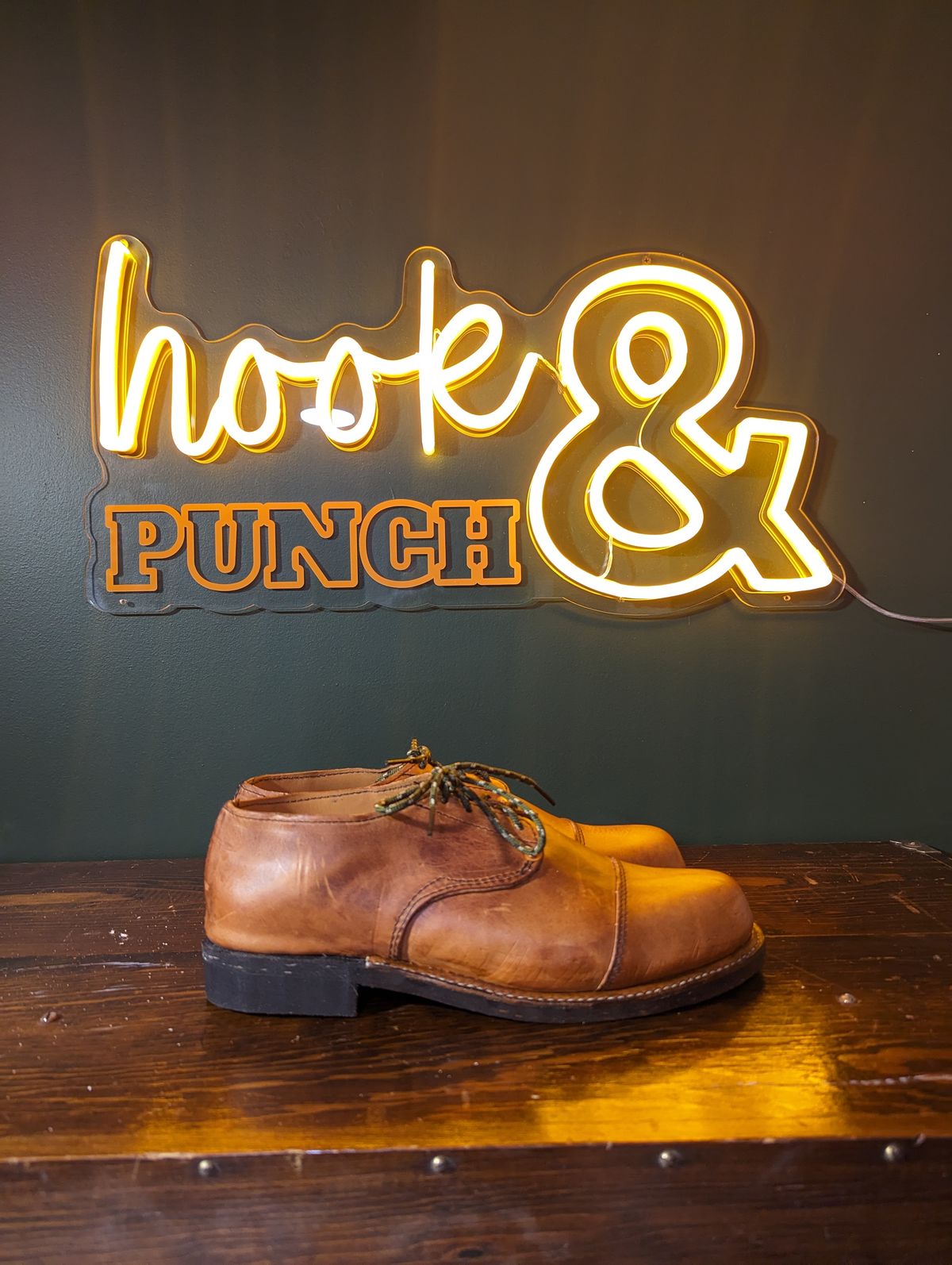 Photo by hooknpunch on October 3, 2023 of the Hook & Punch Derby Shoe in Conceria MPG Aragona English Tan.