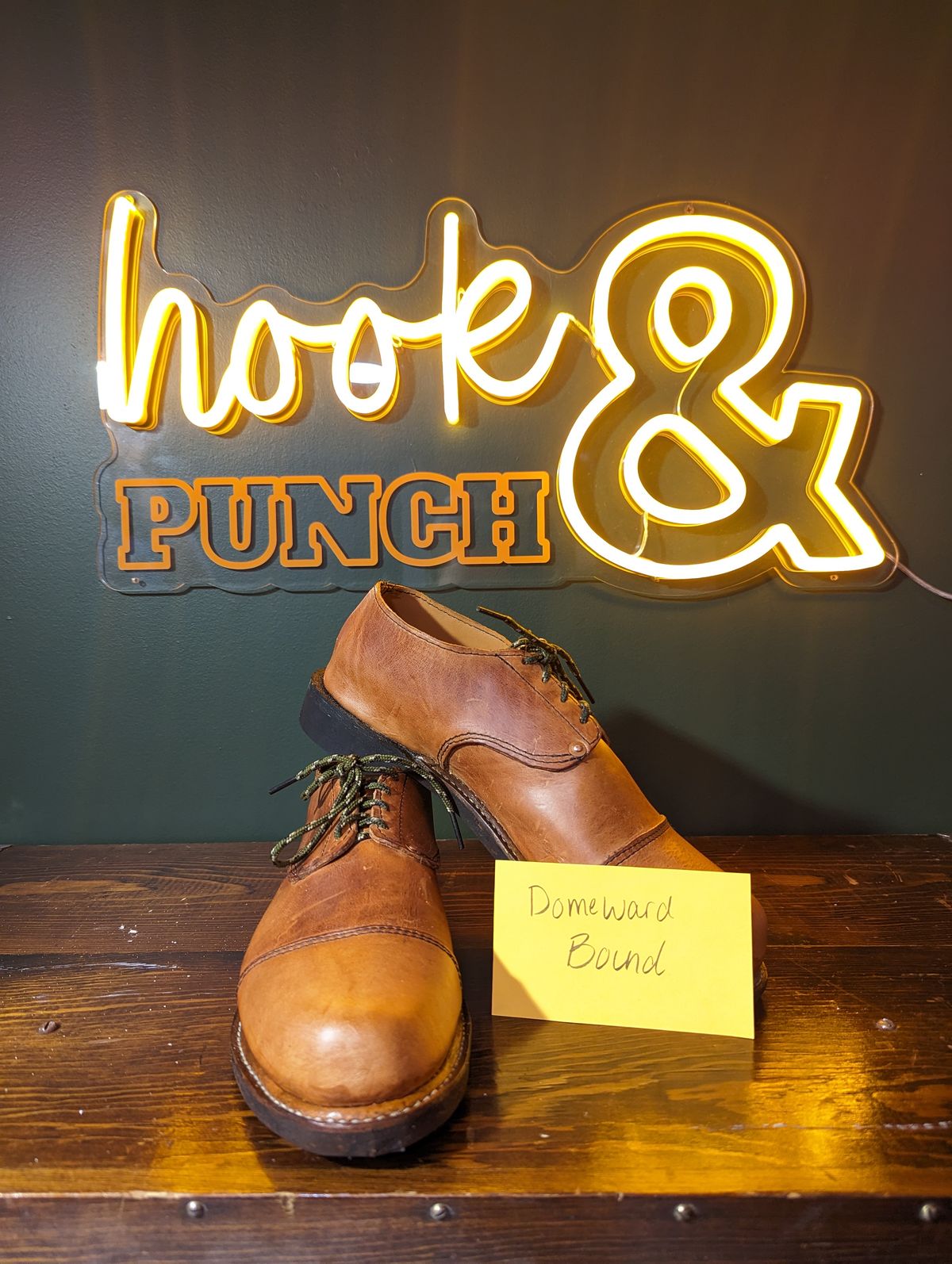 Photo by hooknpunch on October 3, 2023 of the Hook & Punch Derby Shoe in Conceria MPG Aragona English Tan.