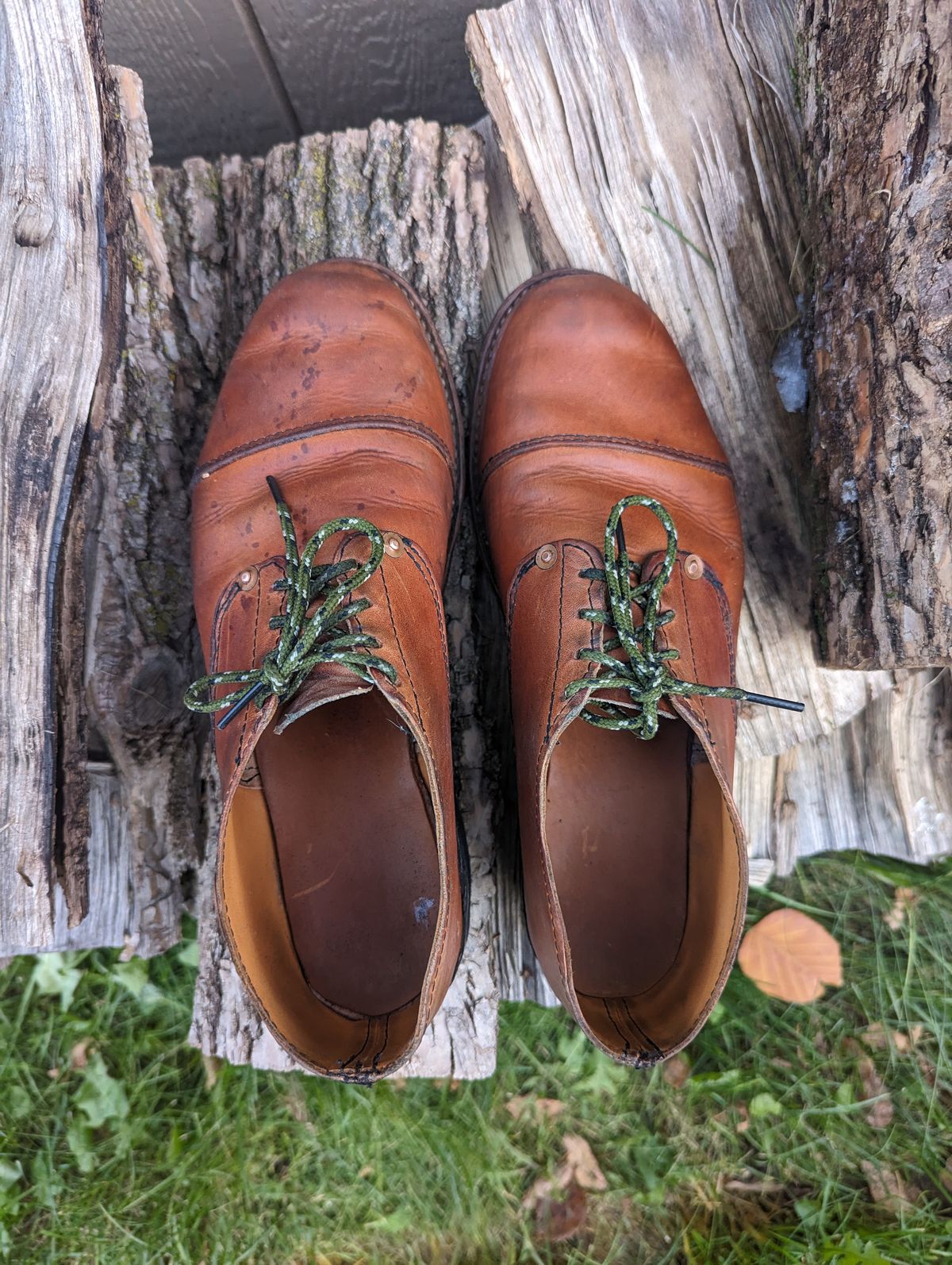 Photo by hooknpunch on November 1, 2023 of the Hook & Punch Derby Shoe in Conceria MPG Aragona English Tan.