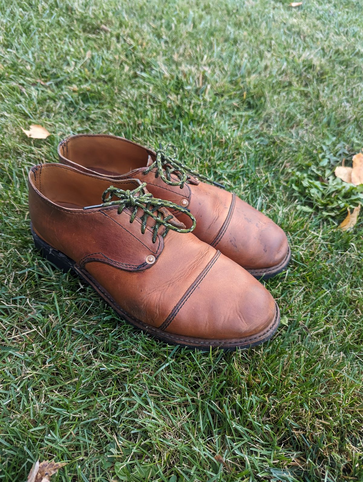 Photo by hooknpunch on November 1, 2023 of the Hook & Punch Derby Shoe in Conceria MPG Aragona English Tan.