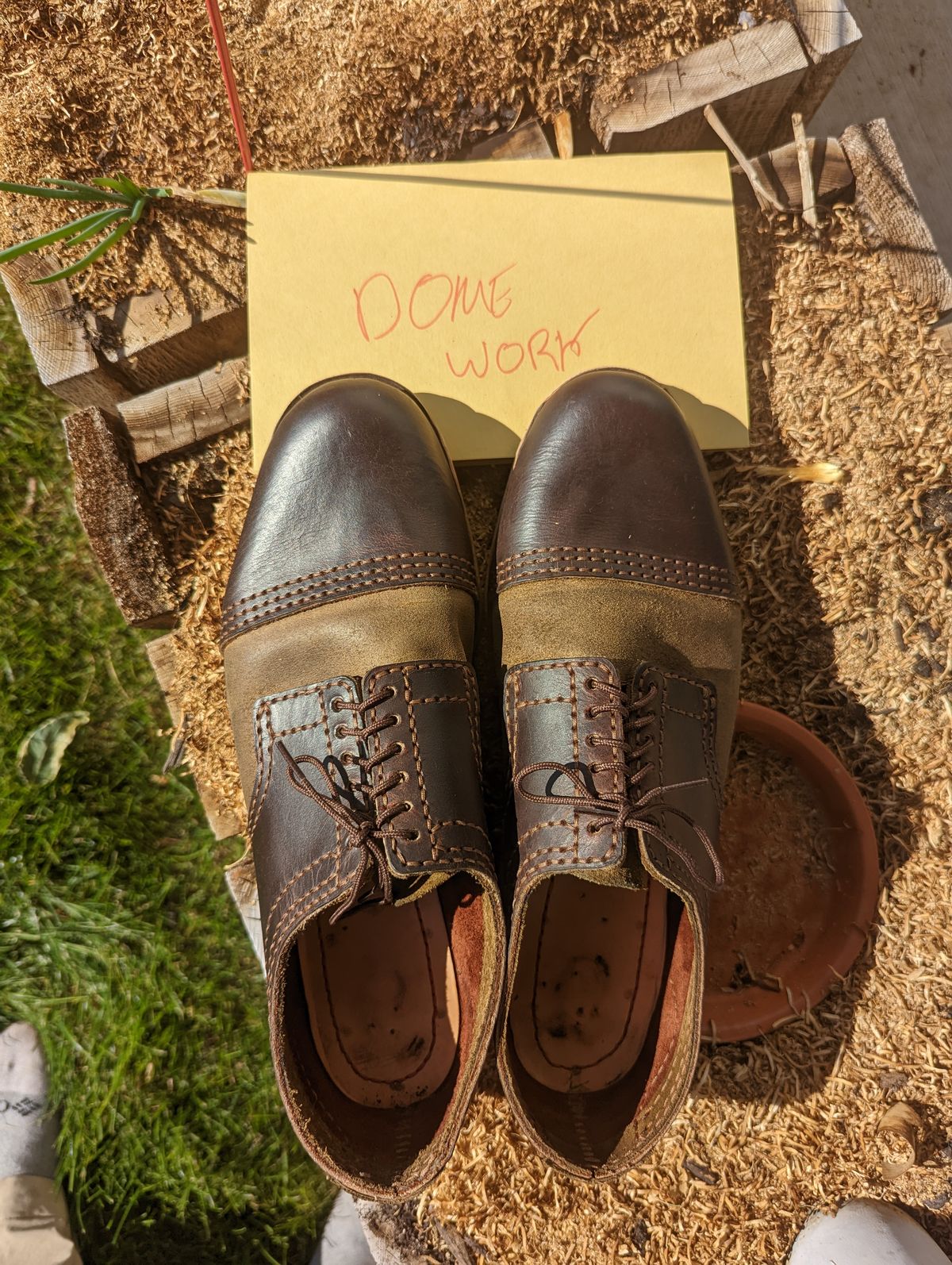 Photo by hooknpunch on October 1, 2022 of the Self-Made Derby Boot in Unlisted Leather.
