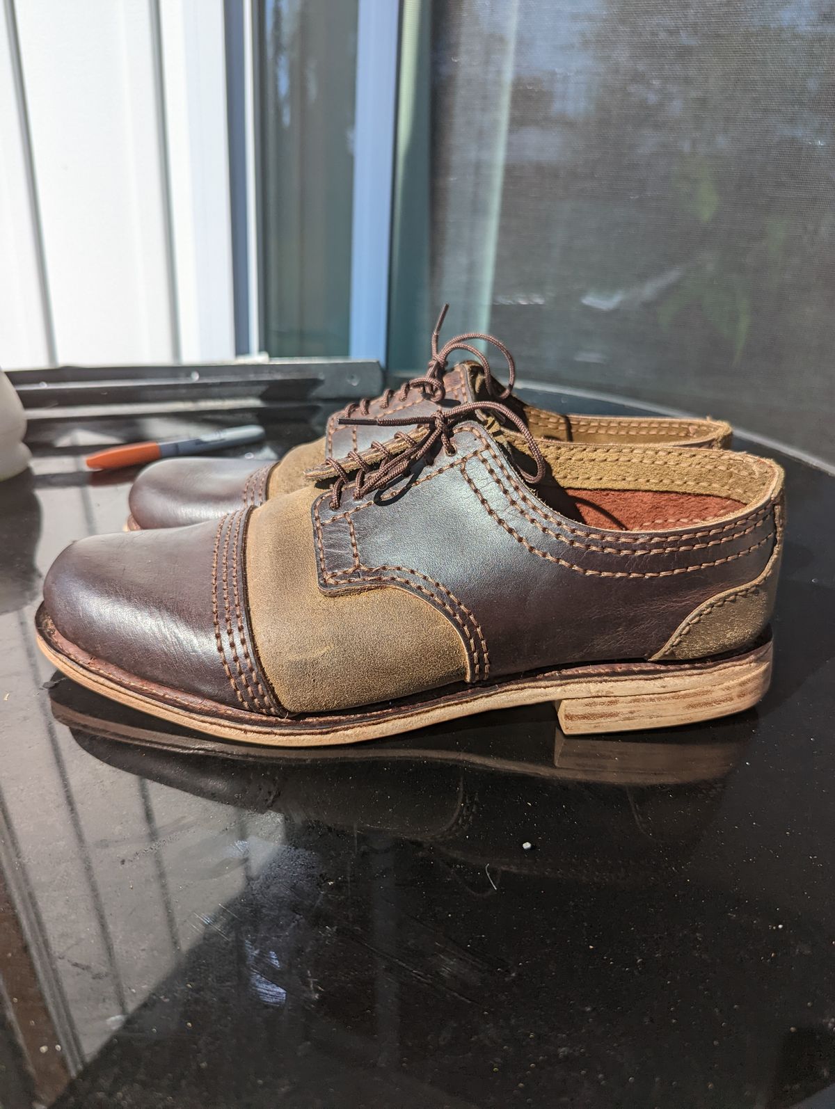 Photo by hooknpunch on October 1, 2022 of the Self-Made Derby Boot in Unlisted Leather.