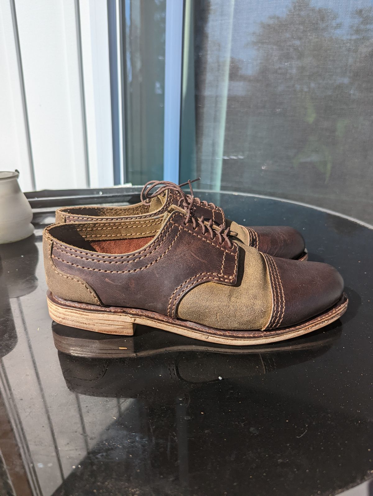 Photo by hooknpunch on October 1, 2022 of the Self-Made Derby Boot in Unlisted Leather.