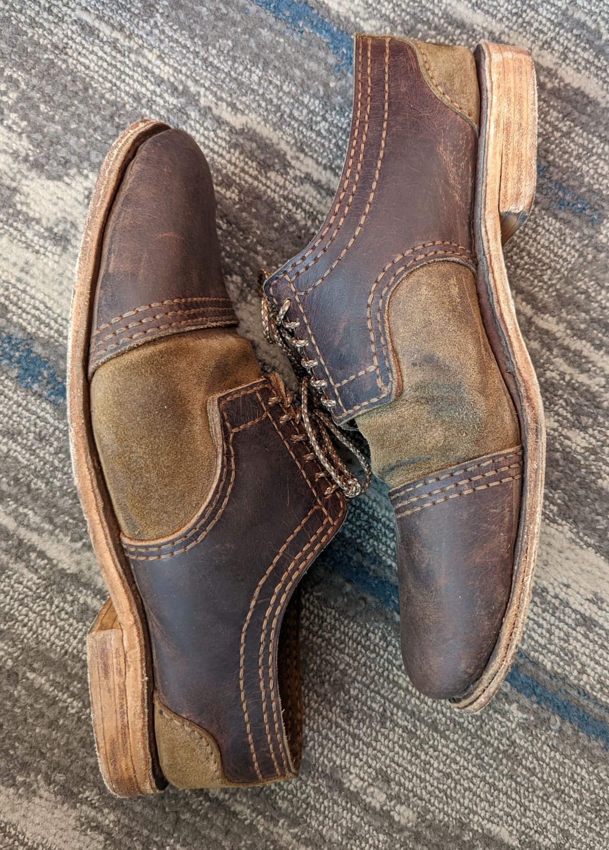 Photo by hooknpunch on November 1, 2022 of the Self-Made Derby Boot in Unlisted Leather.