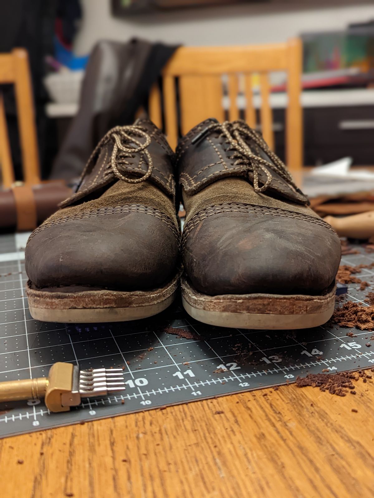 Photo by hooknpunch on December 1, 2022 of the Self-Made Derby Boot in Unlisted Leather.