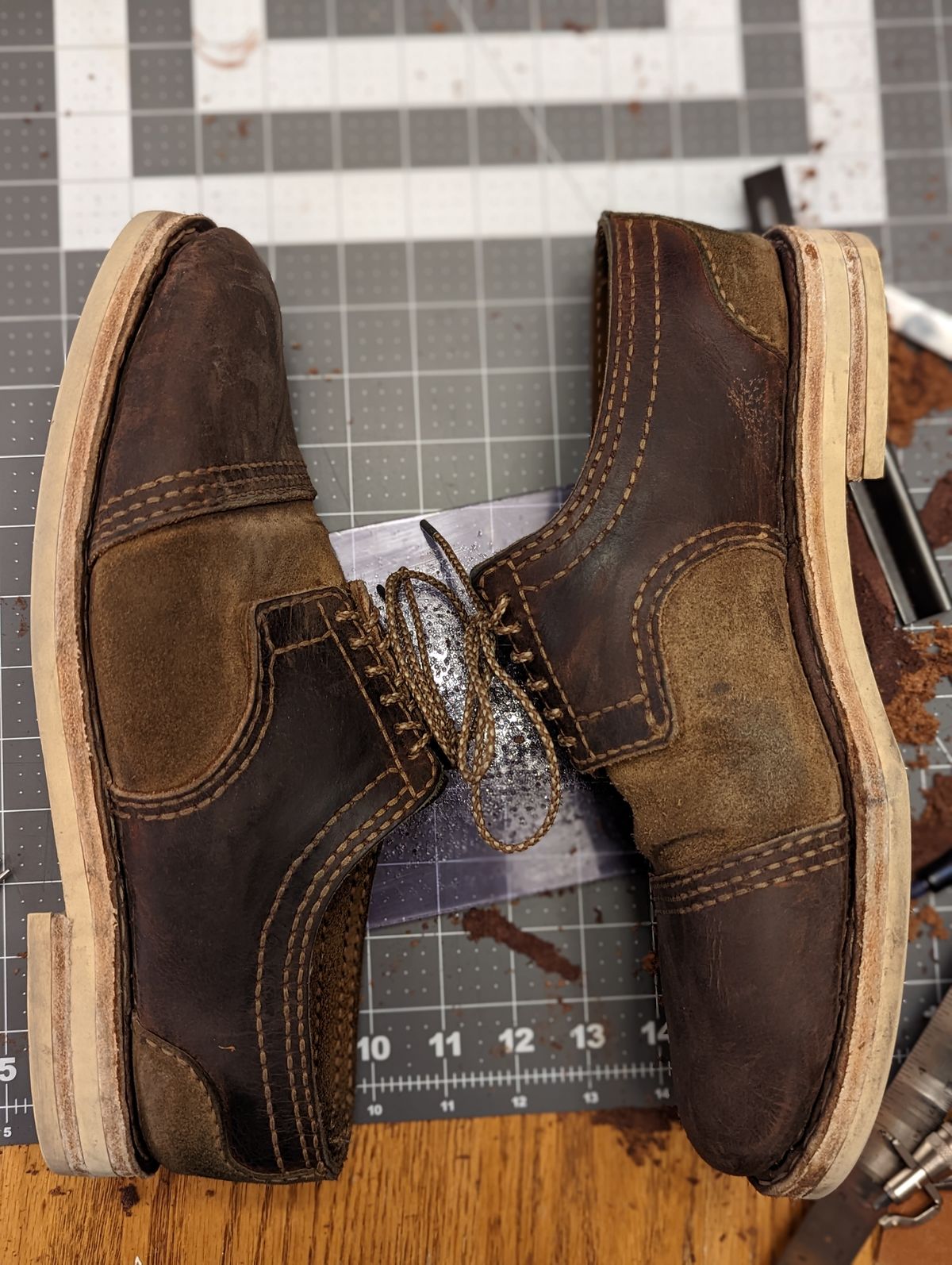 Photo by hooknpunch on December 1, 2022 of the Self-Made Derby Boot in Unlisted Leather.