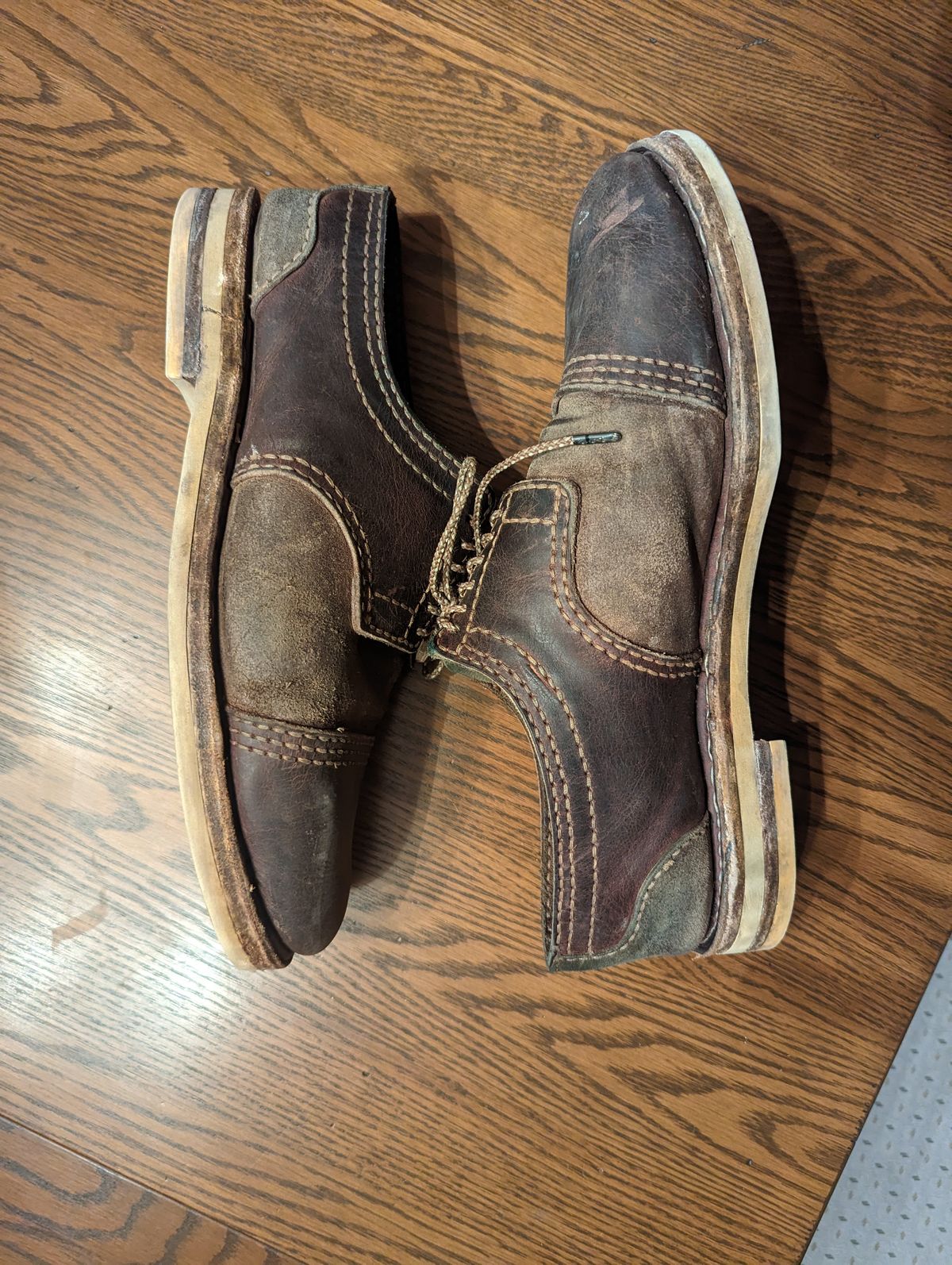 Photo by hooknpunch on January 1, 2023 of the Self-Made Derby Boot in Unlisted Leather.