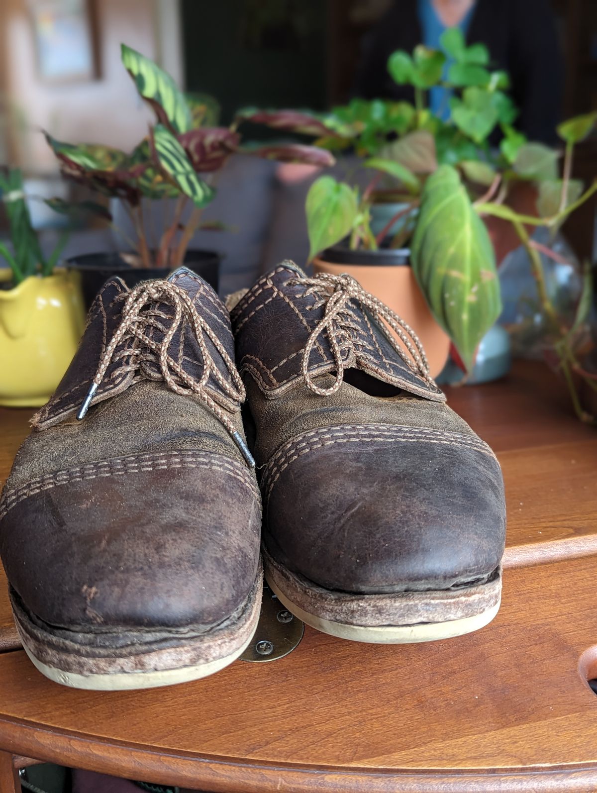 Photo by hooknpunch on April 1, 2023 of the Self-Made Derby Boot in Unlisted Leather.