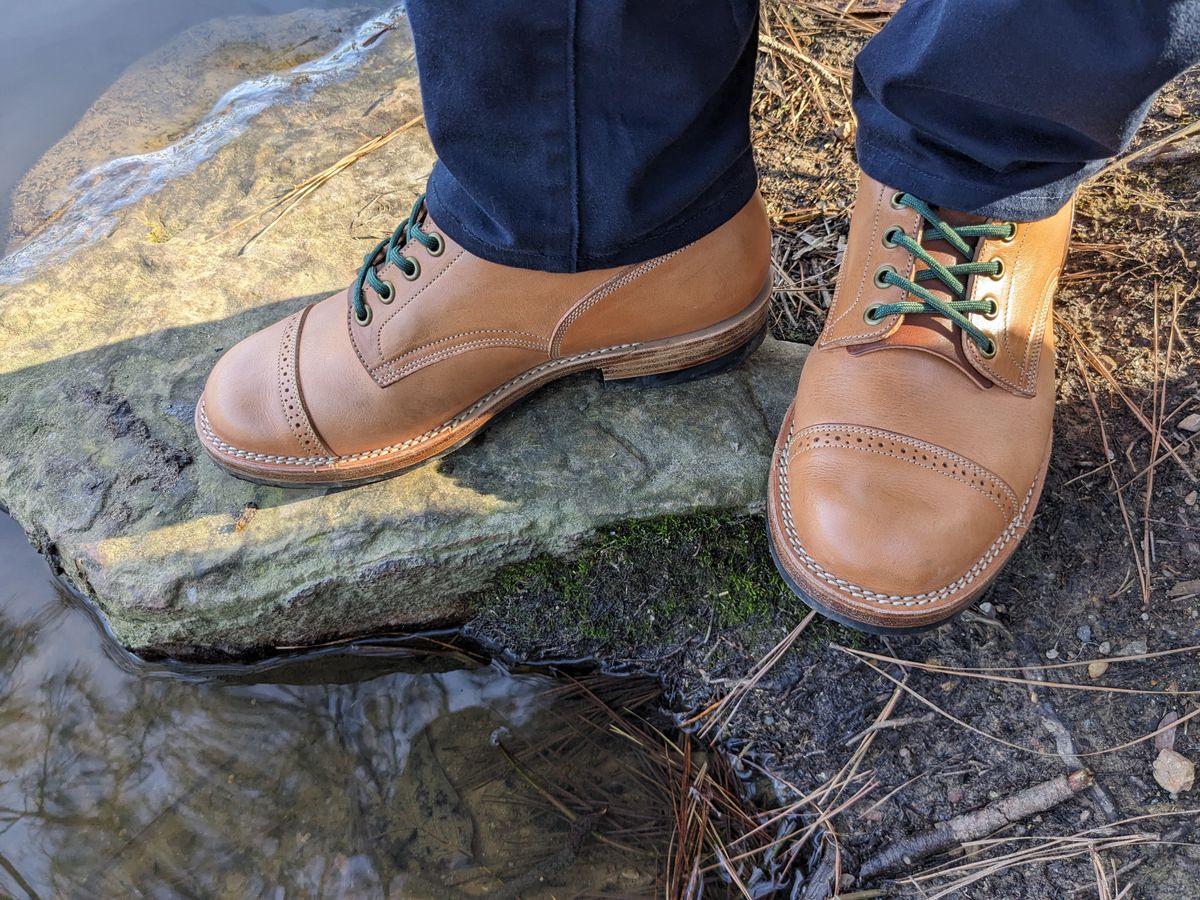 Photo by patina23 on February 6, 2024 of the Onderhoud SBC01 in Wickett & Craig Russet Traditional Harness.