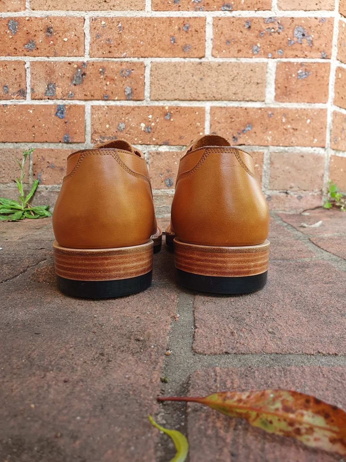Photo by jasonissm on October 1, 2023 of the Onderhoud LVL01 Derby Boot in Tochigi Oil Vachetta #1 Light Brown.