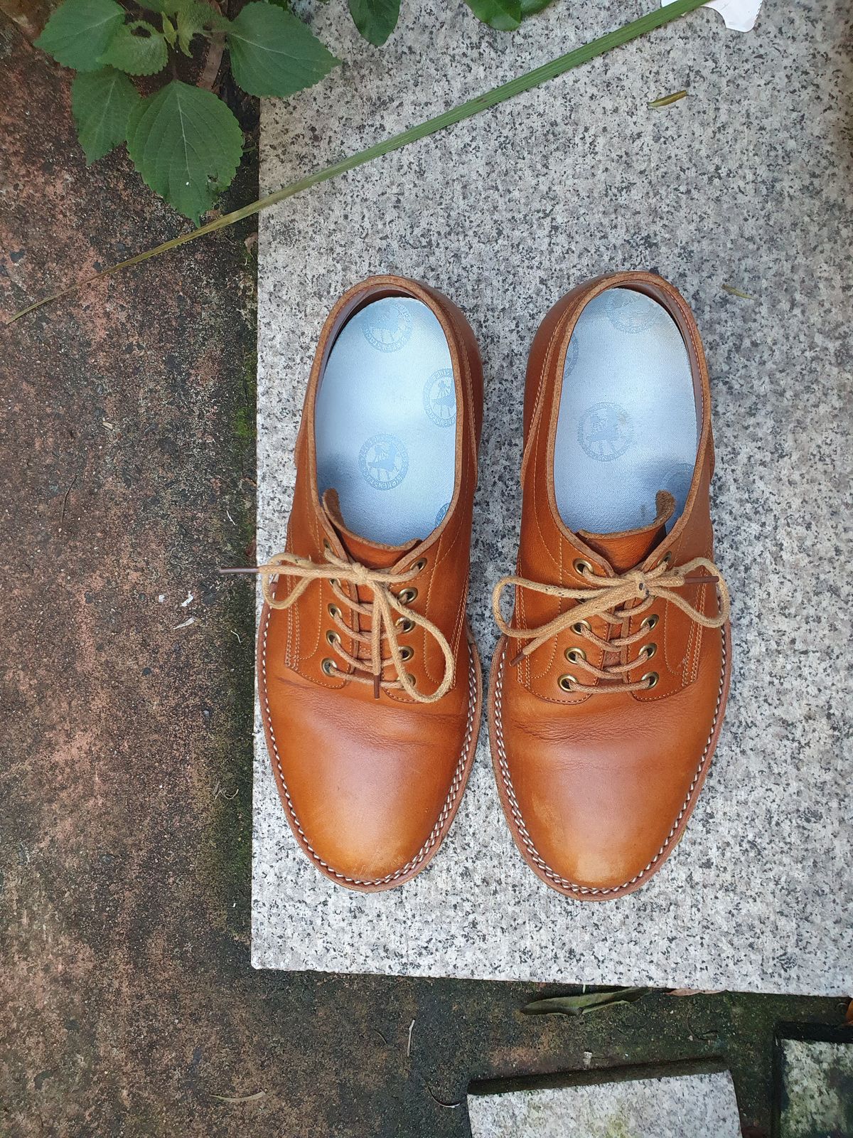Photo by jasonissm on March 4, 2024 of the Onderhoud LVL01 Derby Boot in Tochigi Oil Vachetta #1 Light Brown.