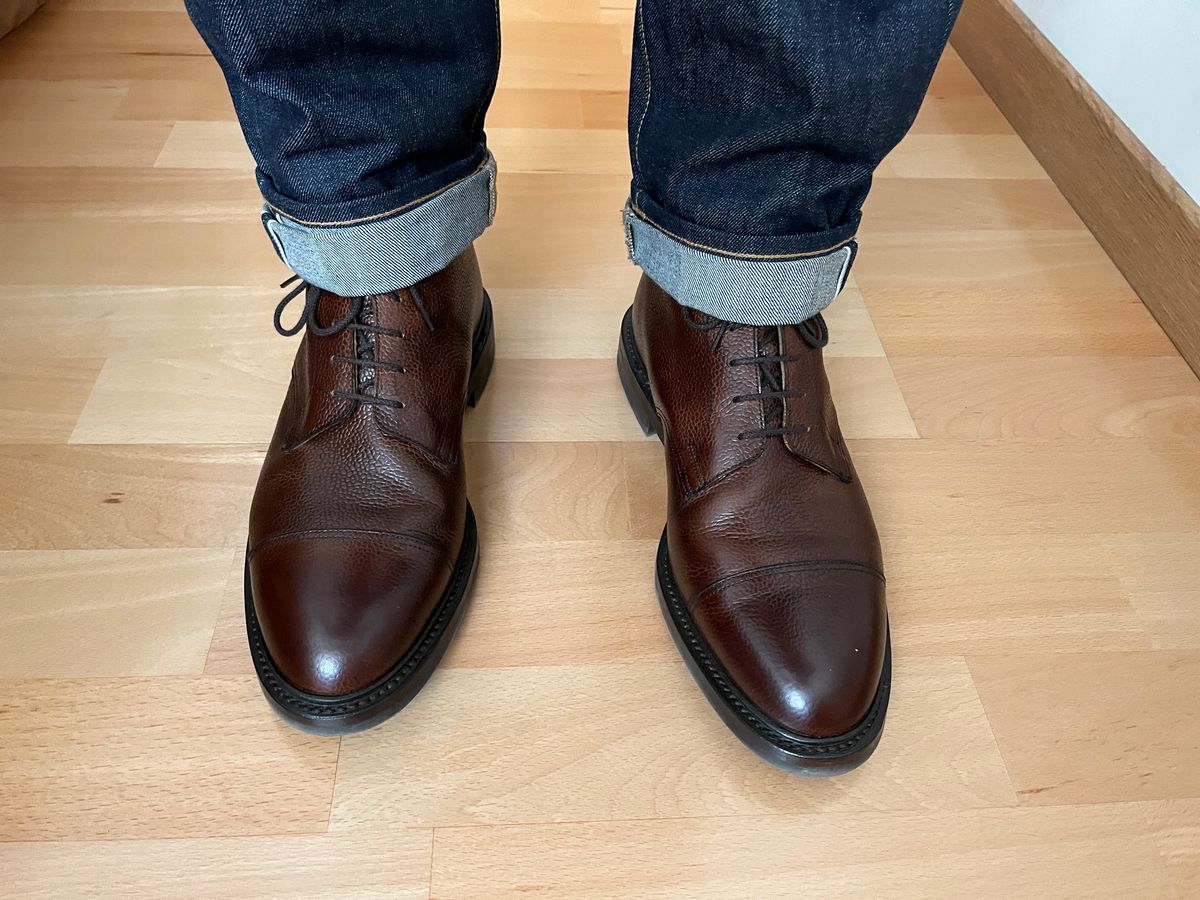 Photo by mr_spud on December 1, 2023 of the Crockett & Jones Coniston in Dark Brown Scotch Grain.