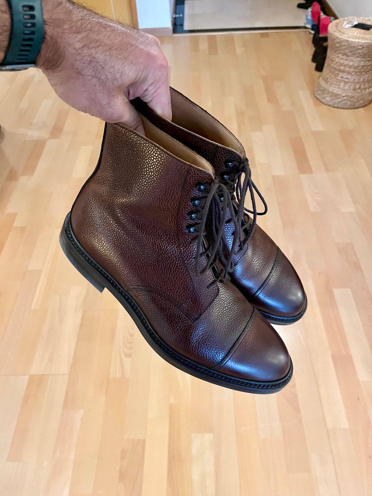 Photo by mr_spud on January 19, 2024 of the Crockett & Jones Coniston in Dark Brown Scotch Grain.
