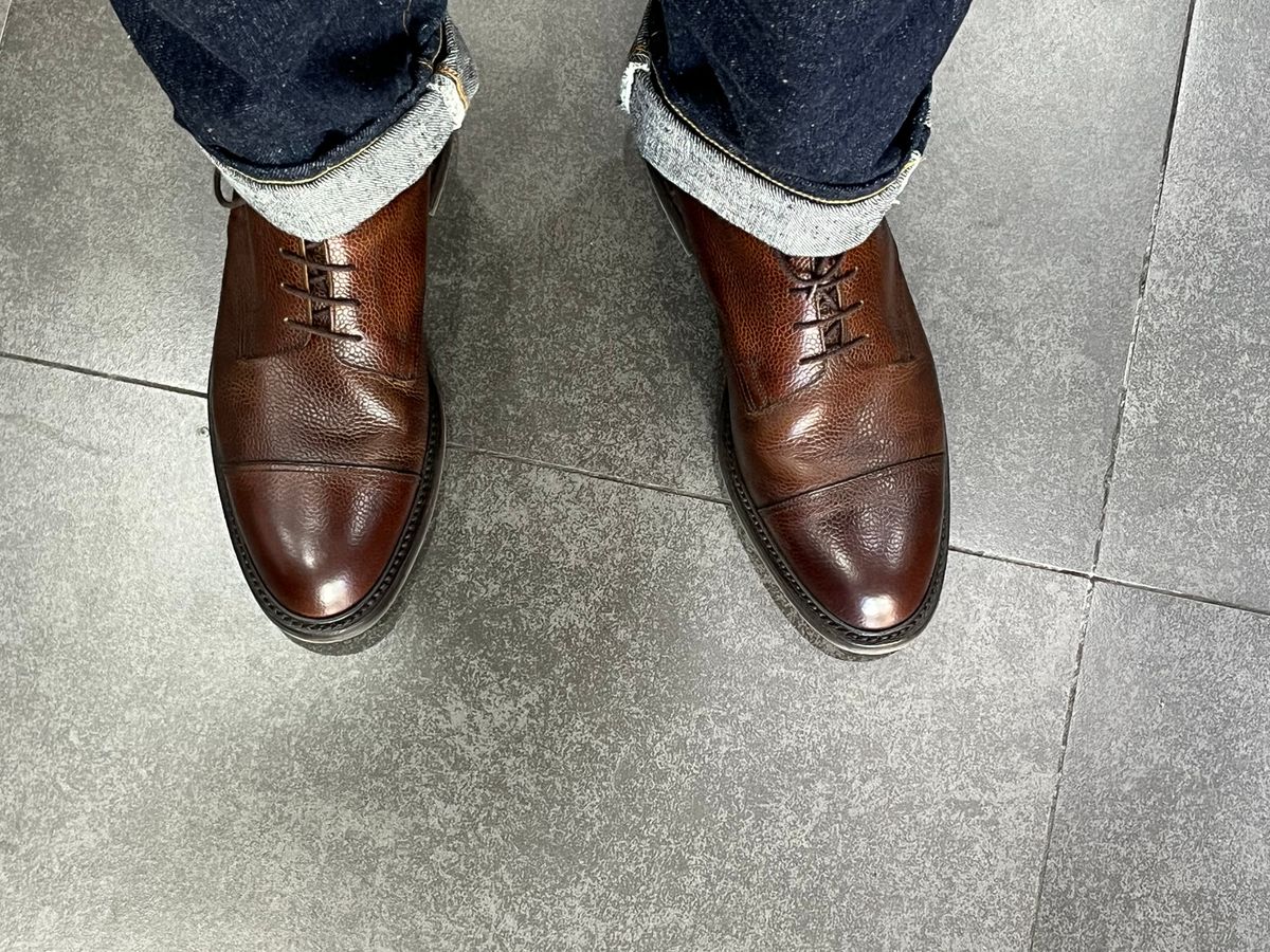 Photo by mr_spud on December 4, 2024 of the Crockett & Jones Coniston in Dark Brown Scotch Grain.