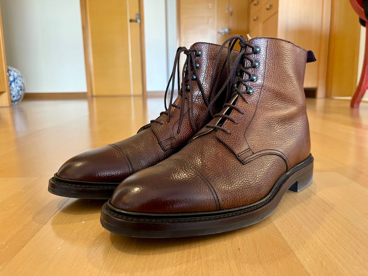 Photo by mr_spud on December 30, 2024 of the Crockett & Jones Coniston in Dark Brown Scotch Grain.