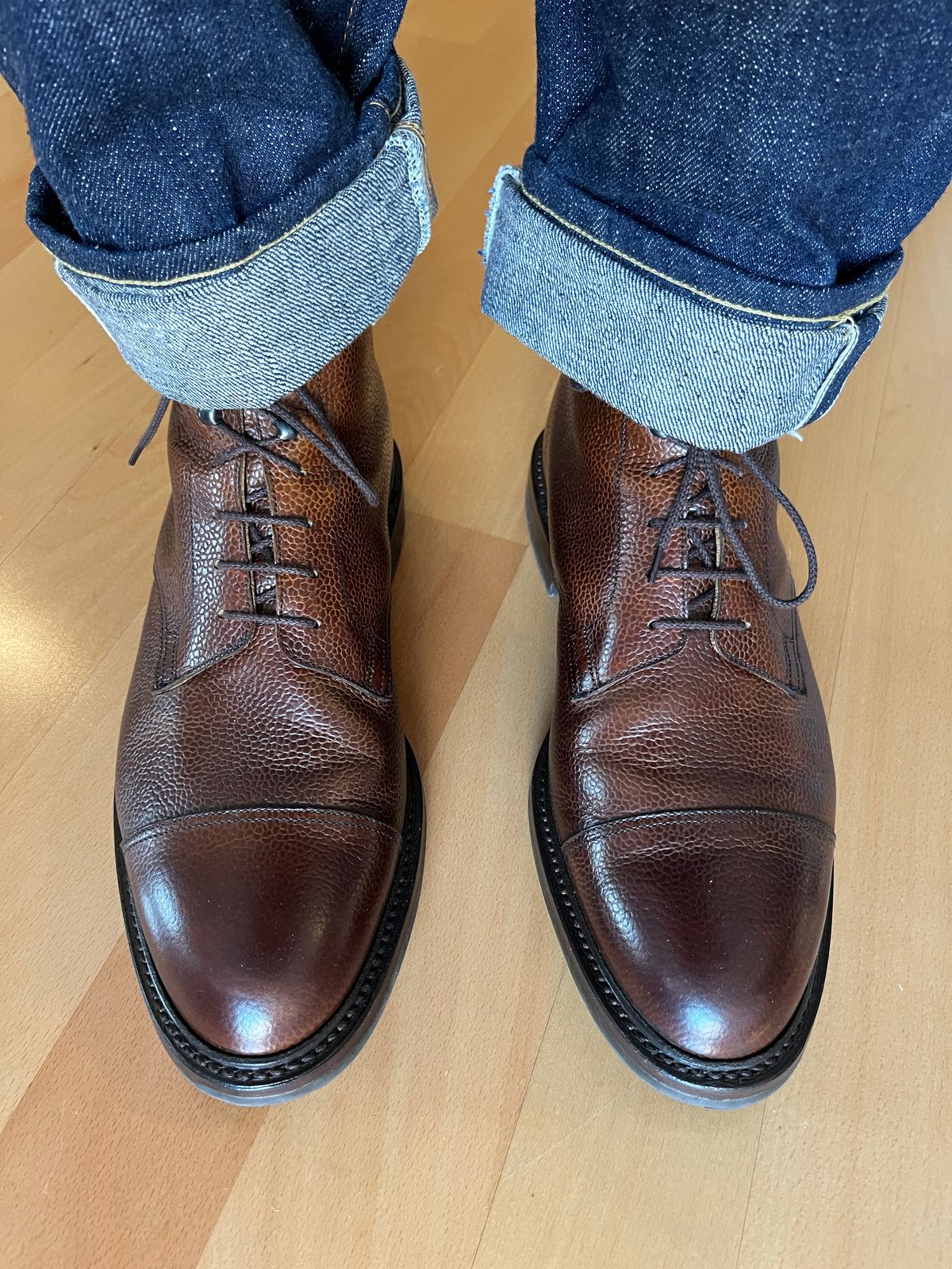 Photo by mr_spud on January 22, 2025 of the Crockett & Jones Coniston in Dark Brown Scotch Grain.