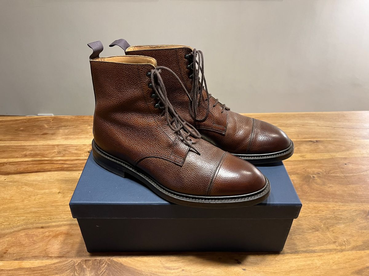 Photo by mr_spud on March 25, 2025 of the Crockett & Jones Coniston in Dark Brown Scotch Grain.