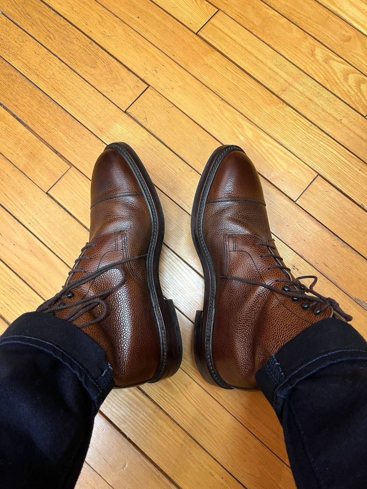 Photo by mr_spud on November 5, 2025 of the Crockett & Jones Coniston in Dark Brown Scotch Grain.