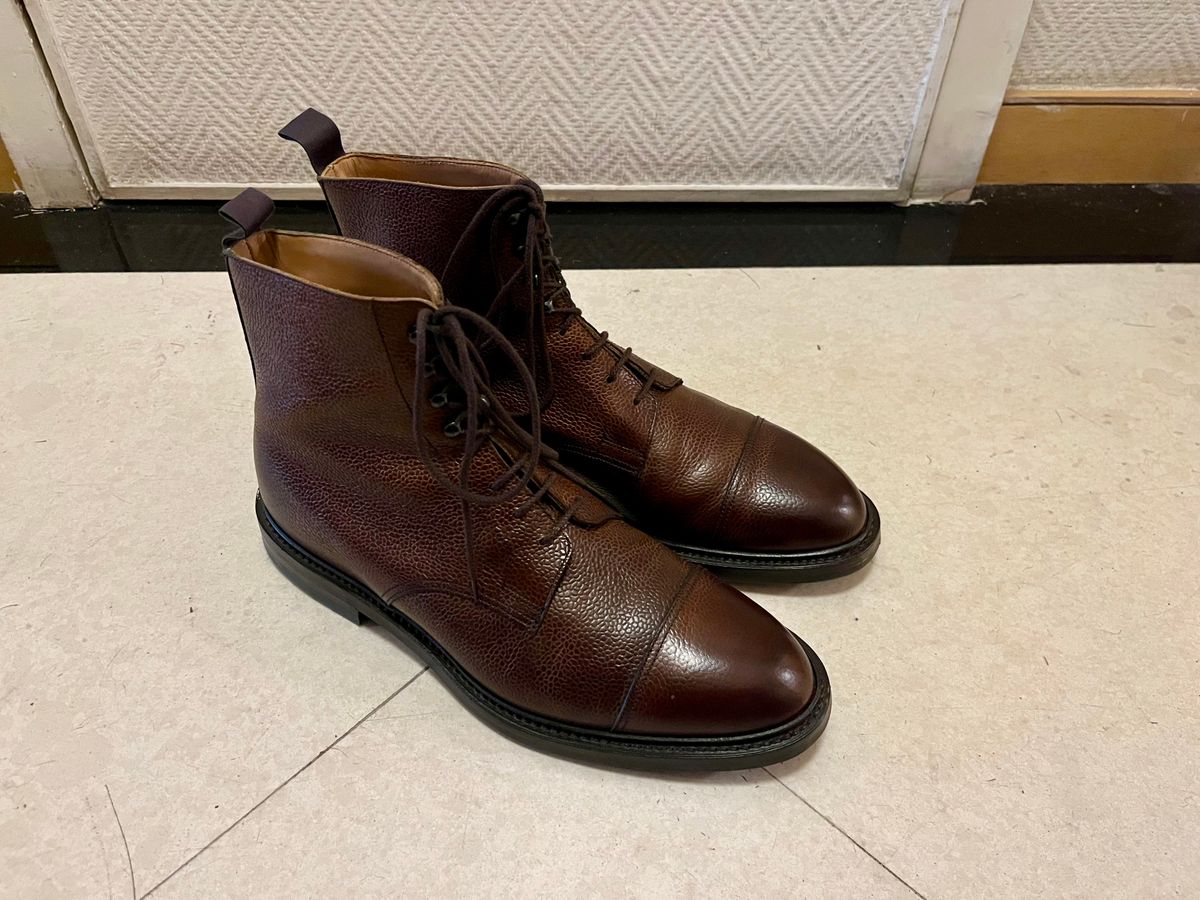 Photo by mr_spud on December 18, 2025 of the Crockett & Jones Coniston in Dark Brown Scotch Grain.