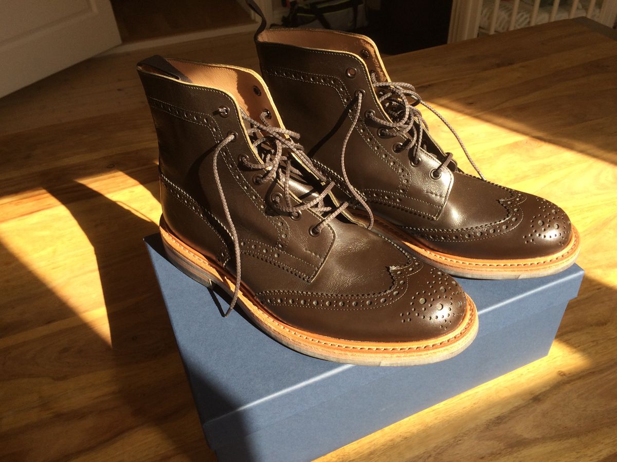 Photo by mr_spud on August 30, 2020 of the Tricker's Stow Country Boot in Cafe Burnished Calf.