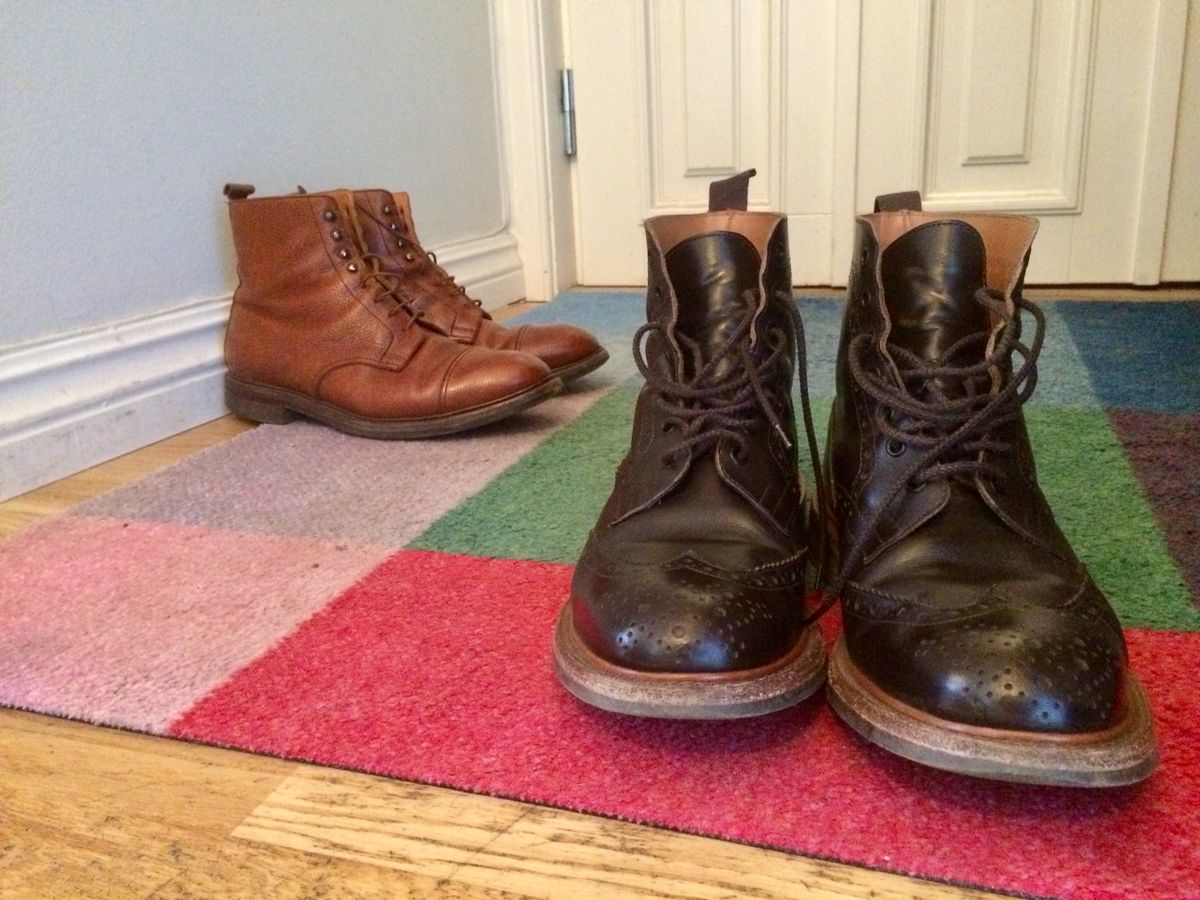 Photo by mr_spud on April 30, 2021 of the Tricker's Stow Country Boot in Cafe Burnished Calf.