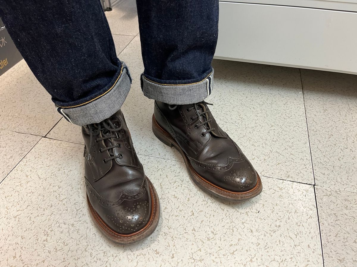 Photo by mr_spud on December 6, 2024 of the Tricker's Stow Country Boot in Cafe Burnished Calf.