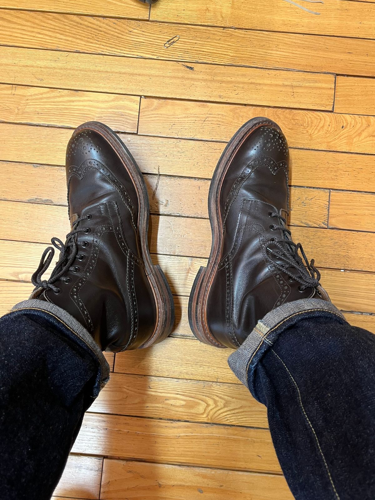 Photo by mr_spud on October 24, 2025 of the Tricker's Stow Country Boot in Cafe Burnished Calf.