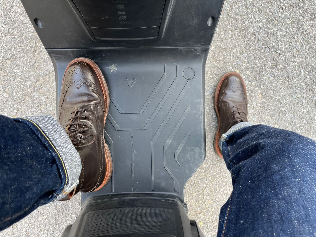 Photo by mr_spud on December 10, 2025 of the Tricker's Stow Country Boot in Cafe Burnished Calf.
