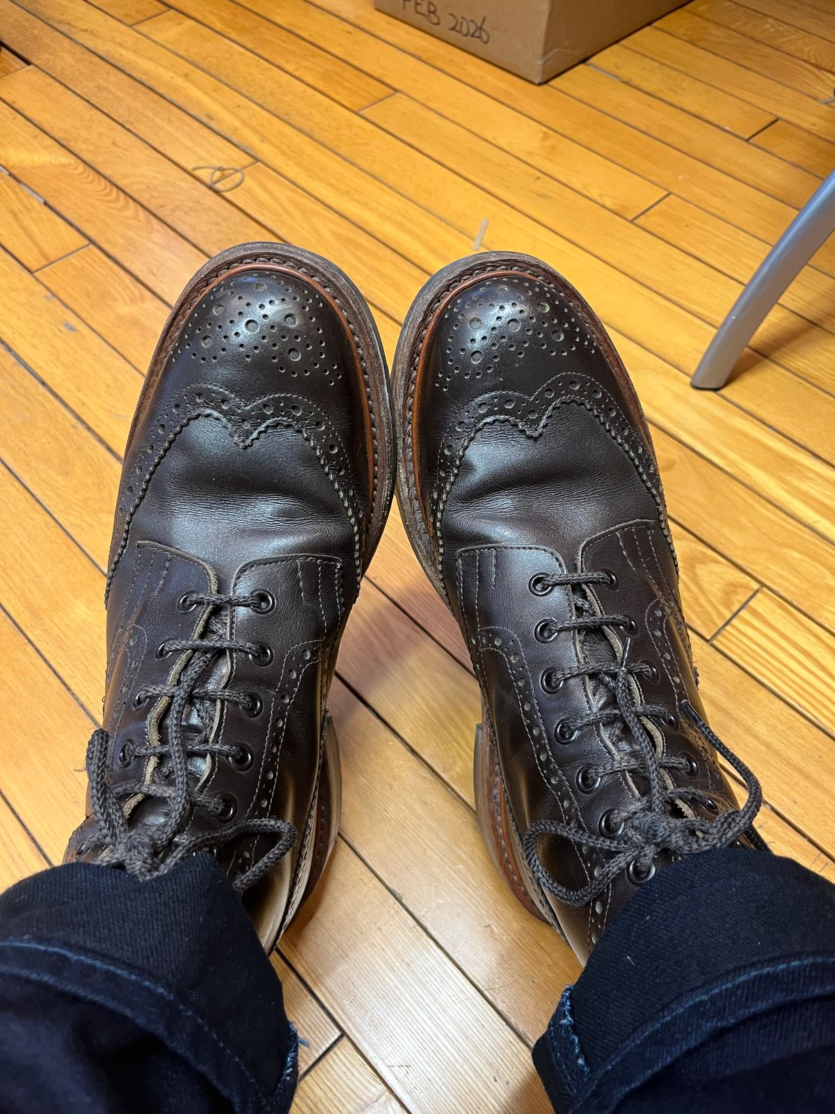 Photo by mr_spud on March 18, 2026 of the Tricker's Stow Country Boot in Cafe Burnished Calf.