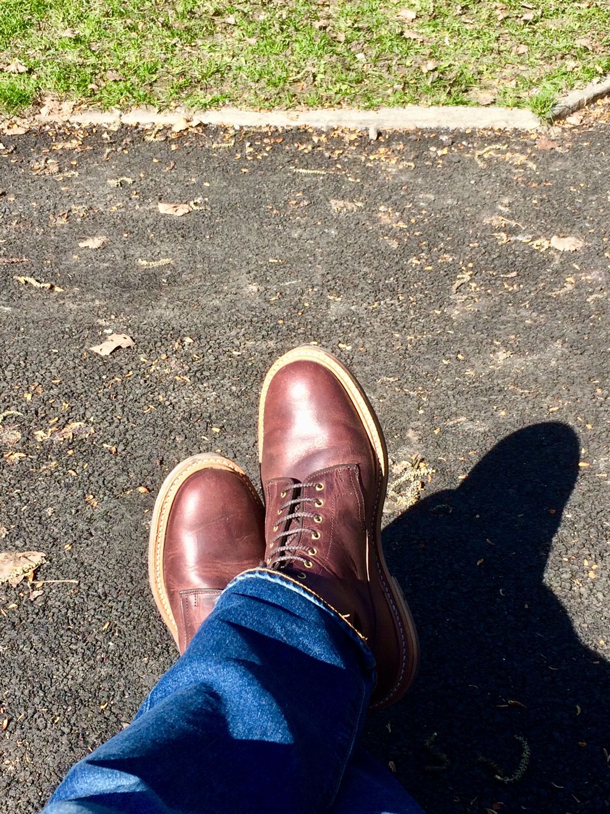 Photo by mr_spud on April 23, 2021 of the Tricker's Tramping Boot in Horween Color 8 Dublin.