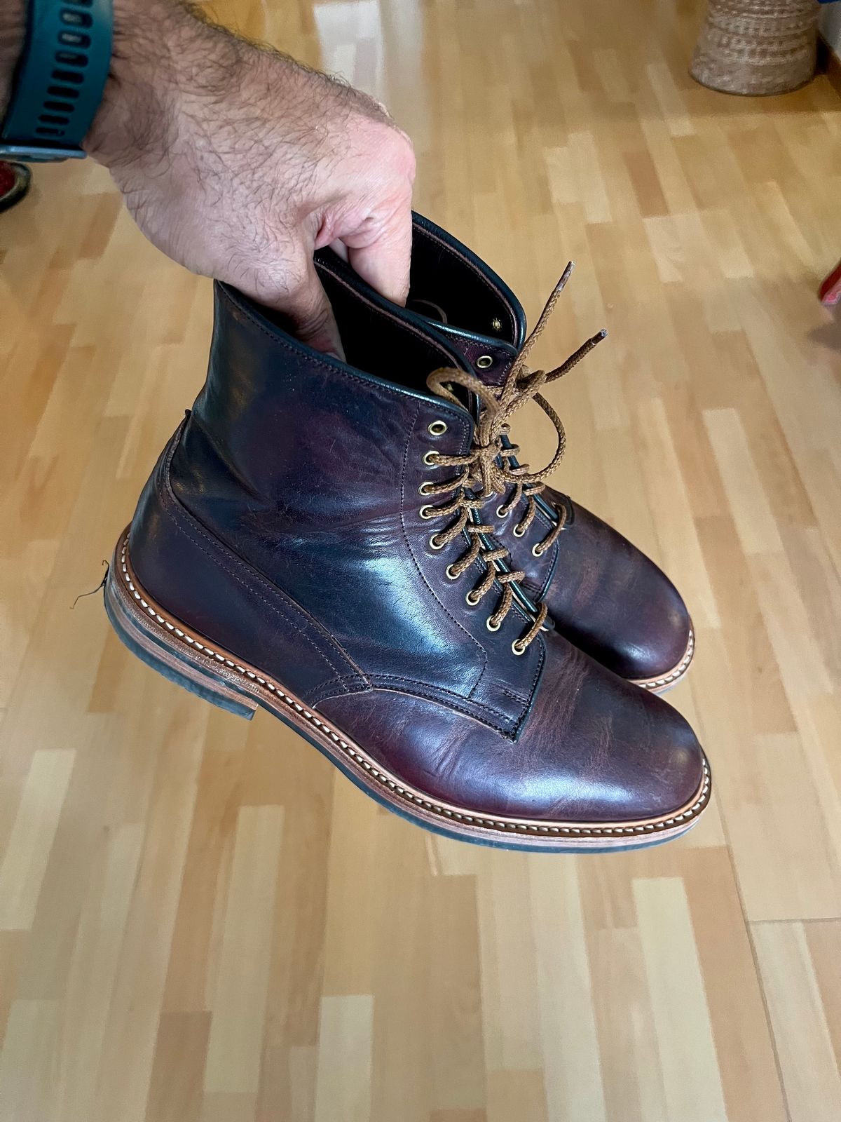 Photo by mr_spud on January 16, 2024 of the Tricker's Tramping Boot in Horween Color 8 Dublin.