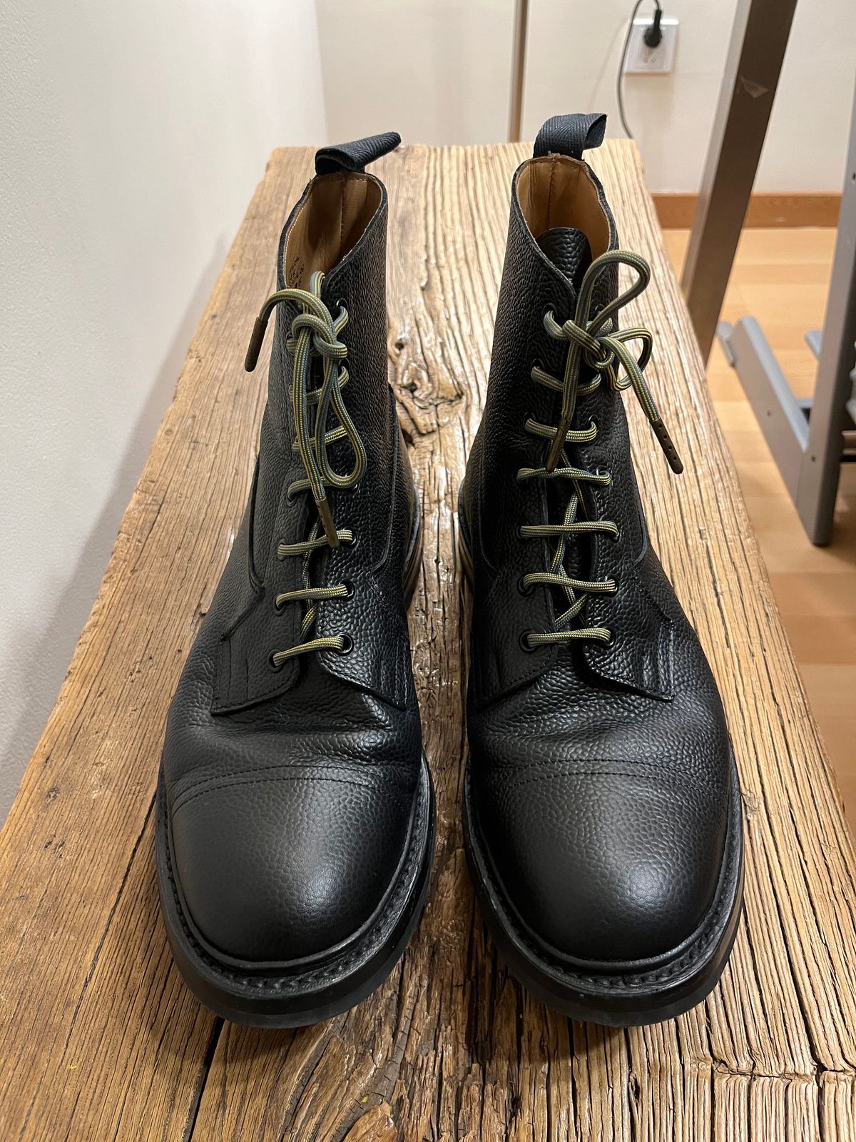 Photo by mr_spud on December 7, 2023 of the Tricker's Grassmere Country Boot in Black Scotch Grain.