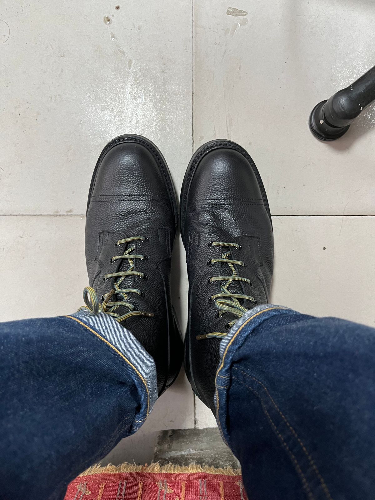Photo by mr_spud on December 12, 2023 of the Tricker's Grassmere Country Boot in Black Scotch Grain.