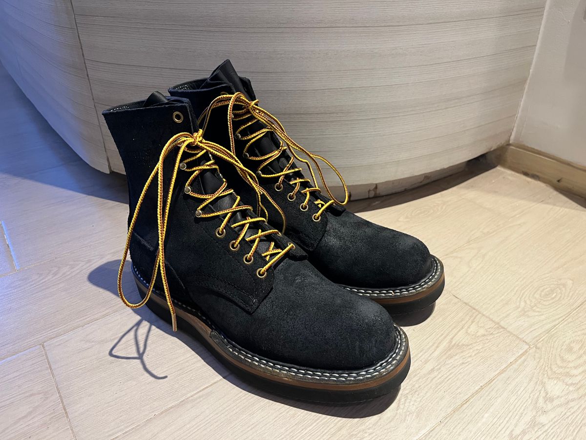 Photo by mr_spud on April 14, 2026 of the White's Smokejumper in Seidel Black Oil Tan Roughout.