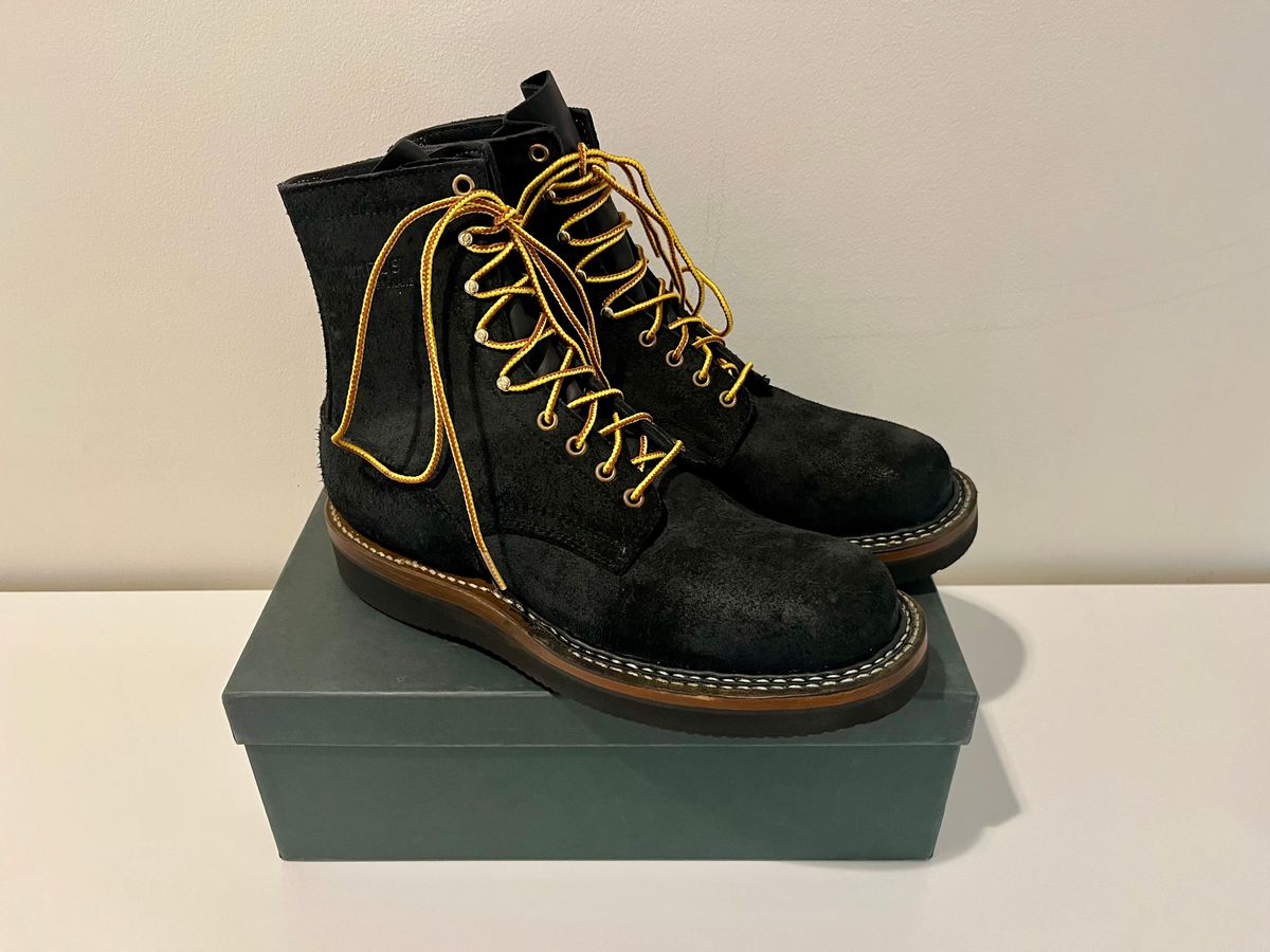 Photo by mr_spud on April 22, 2026 of the White's Smokejumper in Seidel Black Oil Tan Roughout.