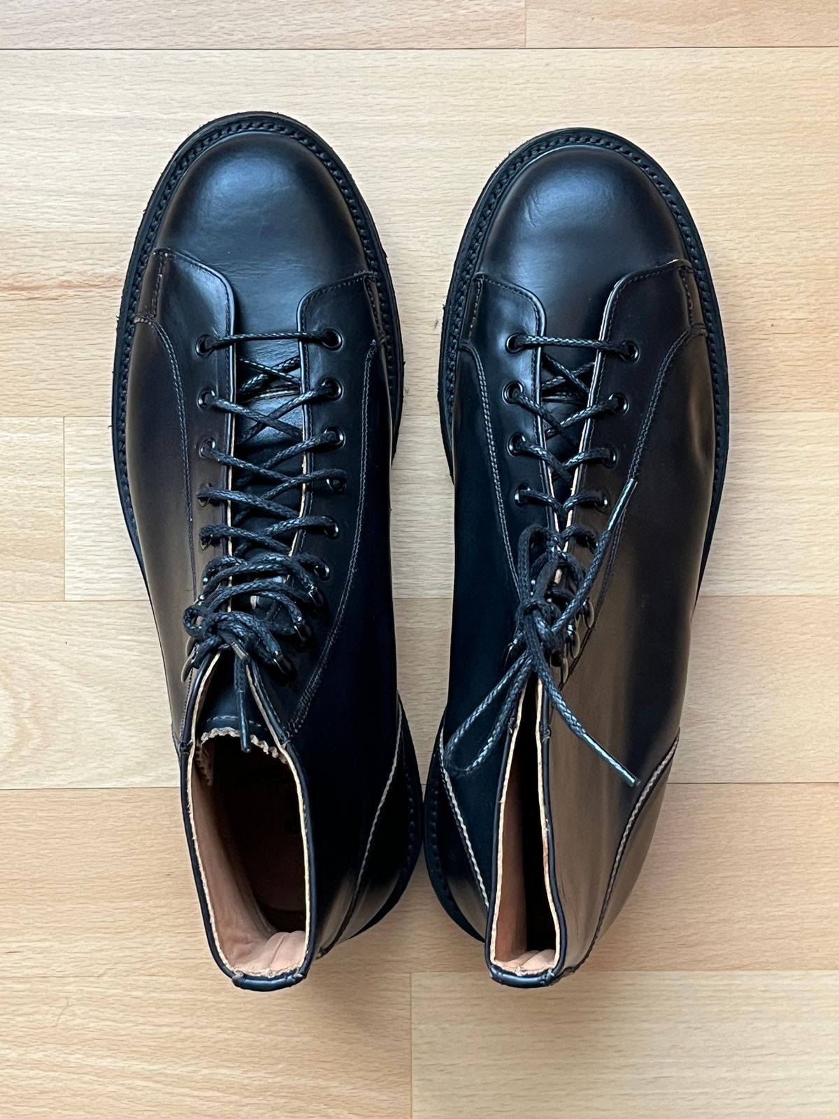 Photo by mr_spud on February 22, 2024 of the Tricker's Ethan Monkey Boot in Horween Black Chromexcel.