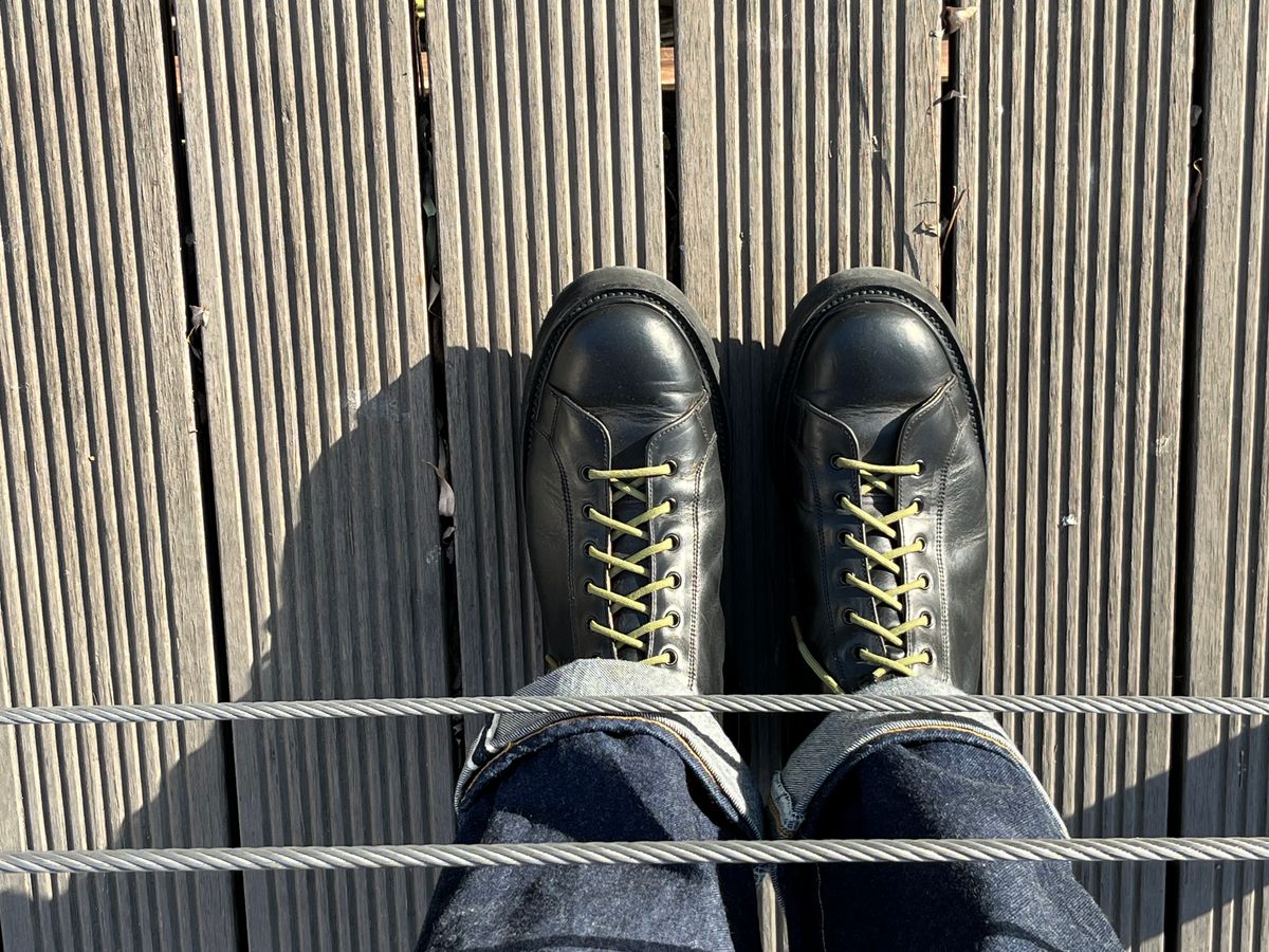 Photo by mr_spud on December 29, 2024 of the Tricker's Ethan Monkey Boot in Horween Black Chromexcel.