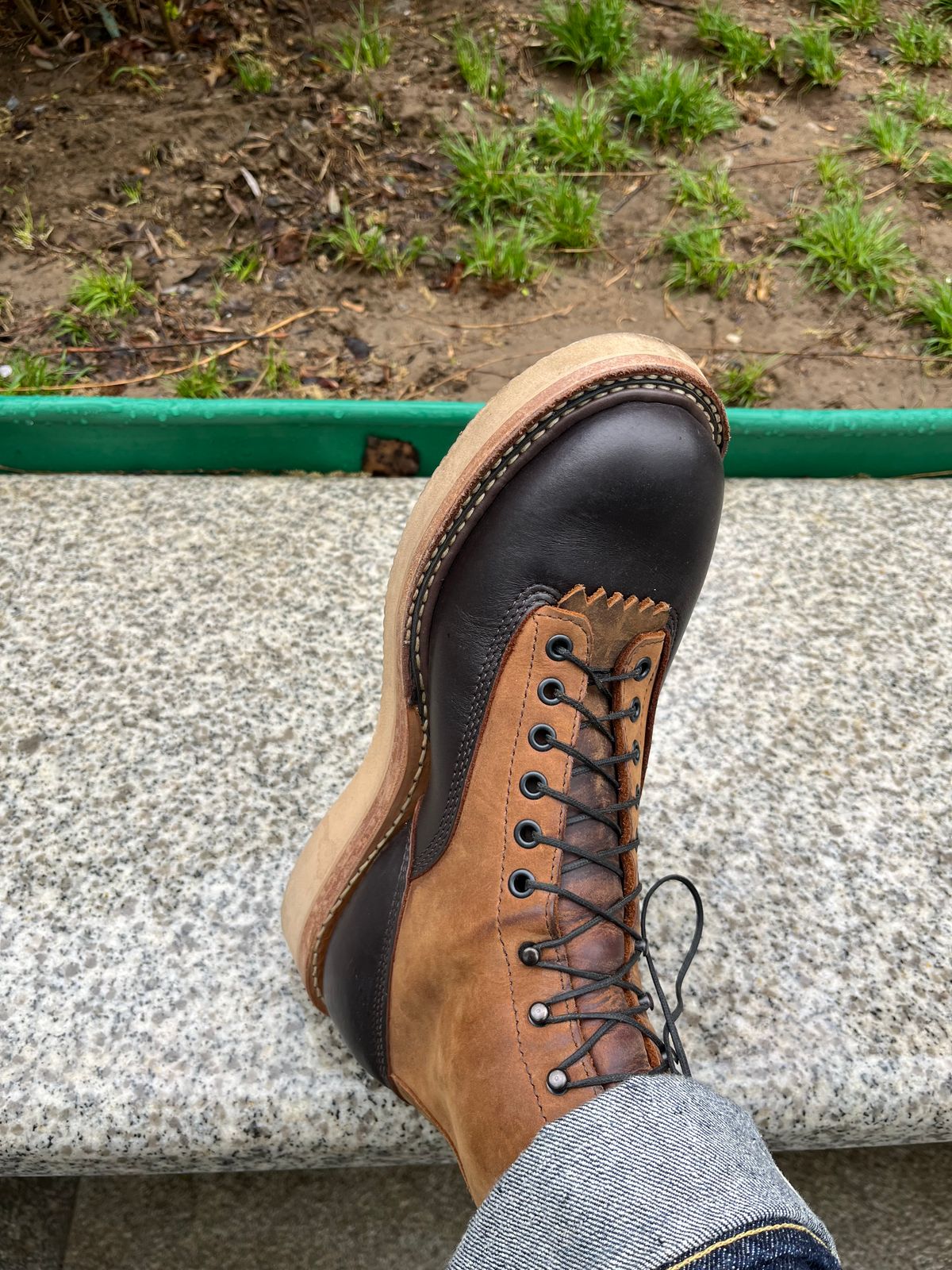 Photo by mr_spud on April 9, 2026 of the White's C350-CS in Seidel Brown Dress & Brown Distress.