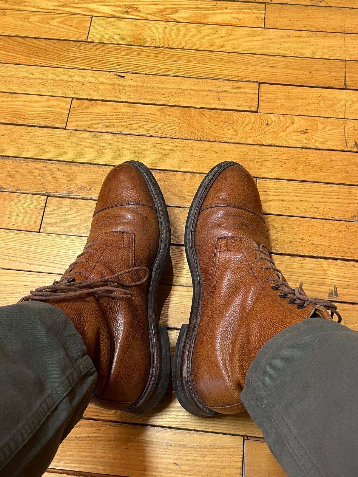 Photo by mr_spud on October 21, 2025 of the Crockett & Jones Coniston in Tan Scotch Grain.
