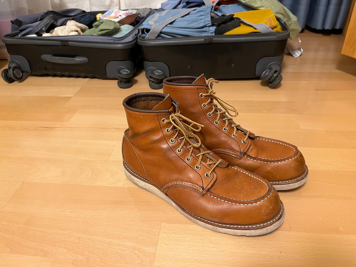 Photo by mr_spud on July 28, 2024 of the Red Wing 6-Inch Classic Moc in S.B. Foot Oro Legacy.