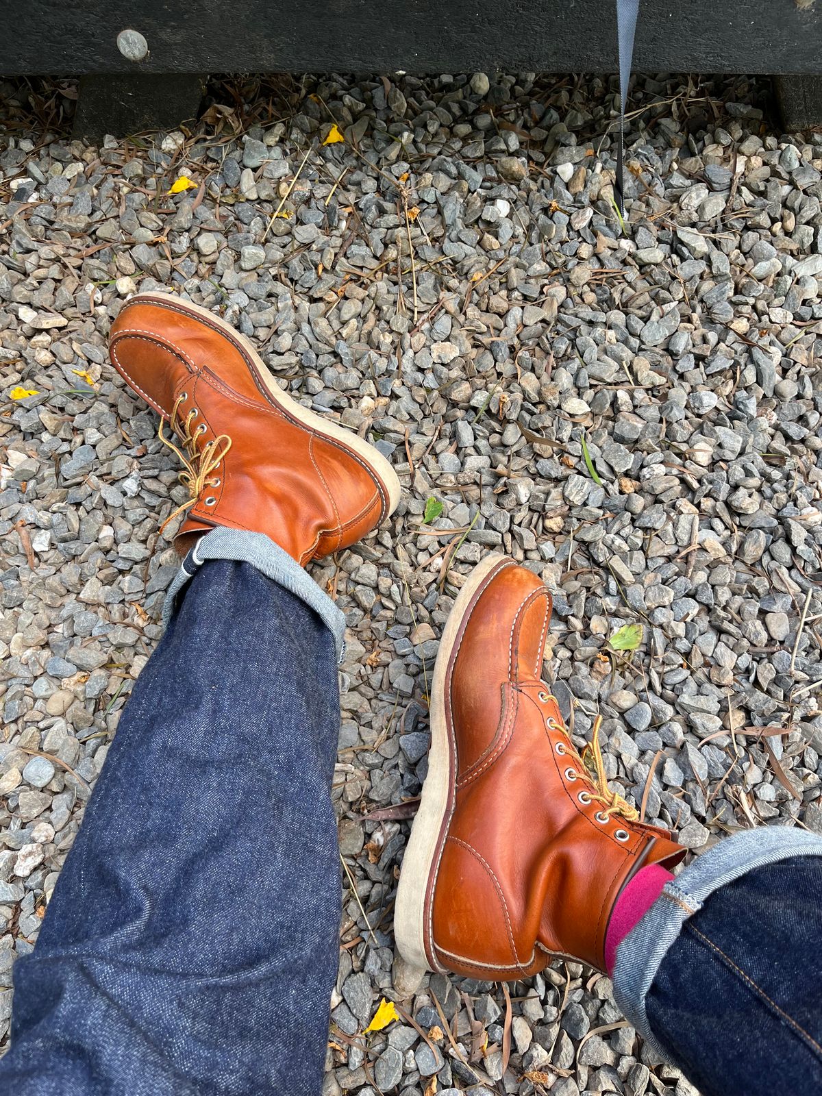 Photo by mr_spud on December 29, 2025 of the Red Wing 6-Inch Classic Moc in S.B. Foot Oro Legacy.