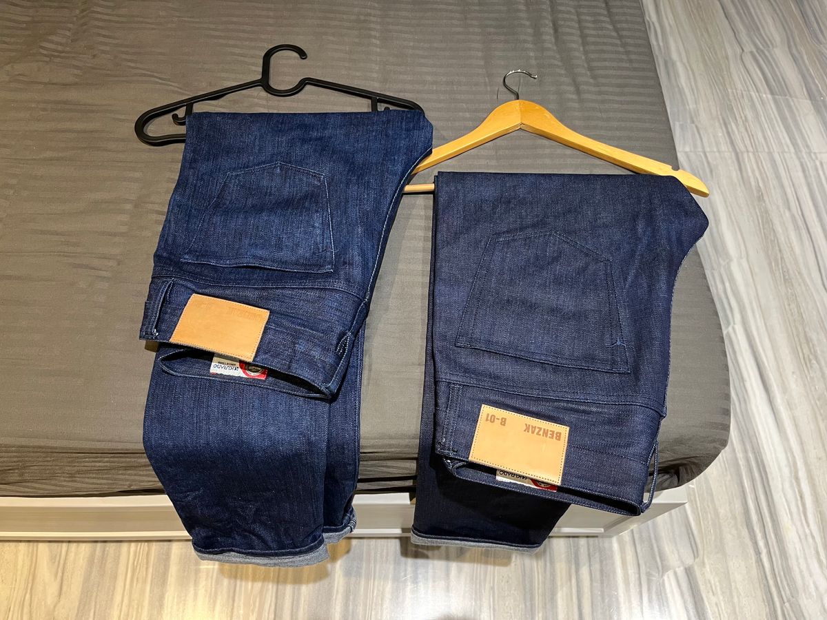 Photo by mr_spud on November 9, 2022 of the Benzak Denim Developers B03 Flame 13 Oz Selvedge in Unknown Material.