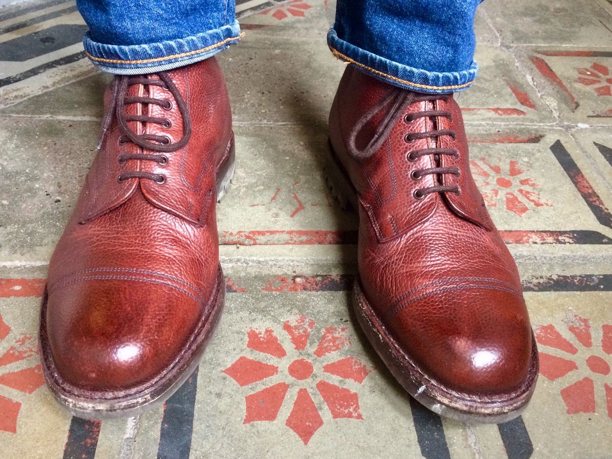 Photo by mr_spud on May 4, 2021 of the Cheaney Pennine 2 in D'Annonay Scotch Grain Calf.