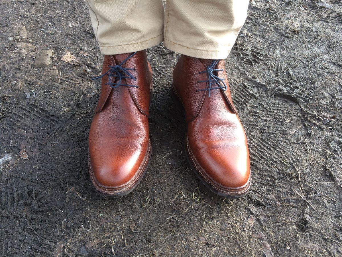 Photo by mr_spud on March 1, 2021 of the George Lyon Benjamin chukka in D'Annonay Scotch Grain Calf.