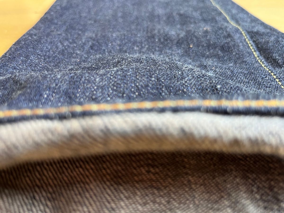 Photo by mr_spud on August 31, 2023 of the Studio D’Artisan Fox Fibre G3 14 Oz Selvedge in Unknown Material.