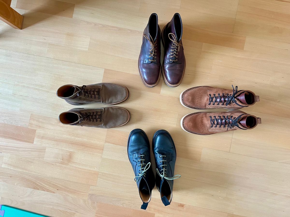 Photo by mr_spud on November 16, 2023 of the Briselblack The Hawk in Horween Natural Chromexcel Roughout.